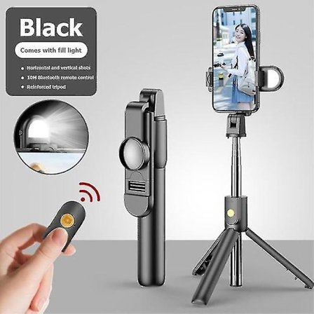6-i-1 Trådløs Bluetooth Selfie Stick Tripod Bluetooth Real-time Broadcast Fjernbetjening(h})
