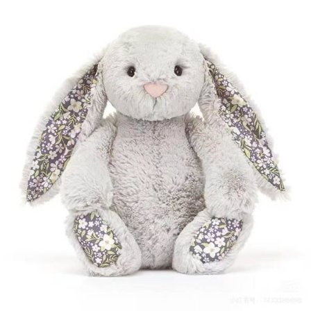 Jellycat Blossom Kanin Kirsebær Plyslegetøj Medium 31cm Blødt Kæledyr Sølv