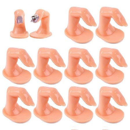 10 stk. øvefingre til træning, negle manicure træningsfingre negle øvefingre model, til akryl gel neglekunst DIY display dekoration