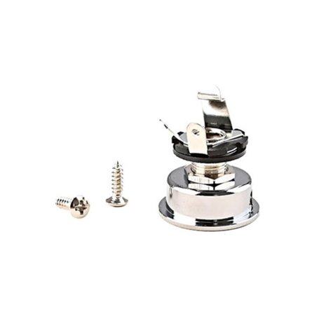 Elektrisk gitar krom sokkel jack plate holder for 6,35 mm plugg gitar sokkel