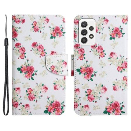 Wonderland Samsung Galaxy A53 5G Flip Etui - Rød Pæon Multicolor