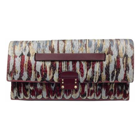 Valentino Vintage, Pre-owned Clutches Blauw, Dames, Maat:ONE Size,leer