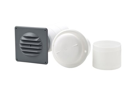 Habo 446 Blokventil 165-320 mm, grå/hvid, Ventilation