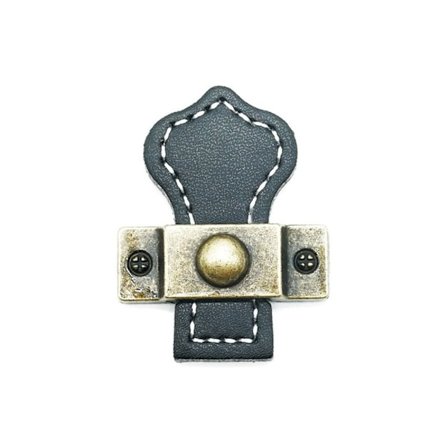 Sinklegering Skinnhåndtak Skinnbokshåndtak SVART ENKELHULLE