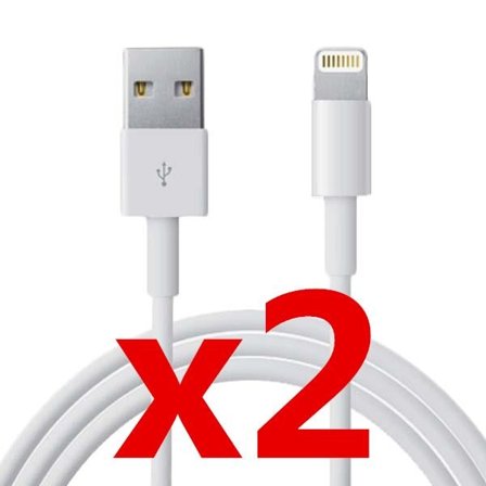 2 pcs 2 Meter Lightning cable For iPhone X/8/8+/7/7+/6S/6/5SE/5