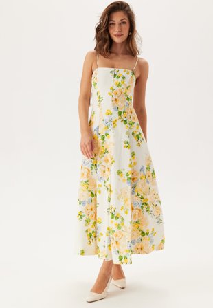 FOREVER NEW-Charlotte Strapless Printed Midi Dress-42(UK14)