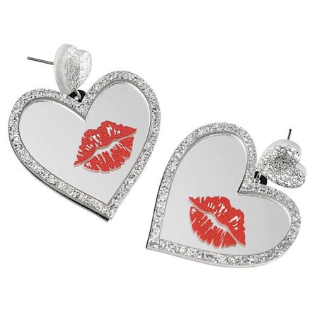 Dame Øreringe Nye Hængeøreringe Til Søstre Sølvhjerte 1 Par