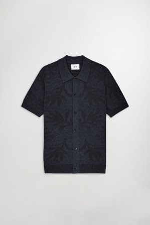 Thor Cardigan Herr Blå Ekologisk Bomull