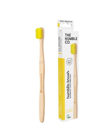 The Humble Co. - Bambus Zahnbürsten - Humble Brush Adult Sensitive Gelb