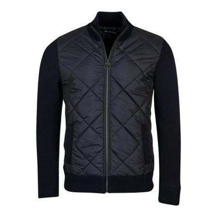 Barbour, Quilt Knit Zip Through Blauw, Heren, Maat:XL