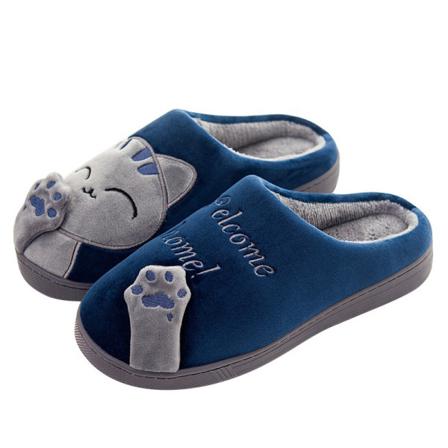 Kvinnor Flat Fuzzy Tofflor Slip On House Skor