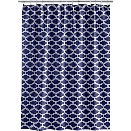 Marokkansk Blå Bruseforhæng 100% Peva Badeværelsestilbehør 180 X 180 Cm