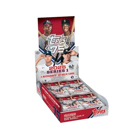 Topps - Zwart Trading Cards - Baseball Series 1 2026 Hobby Box - 20 Packs (240 Cards) @ Hatstore