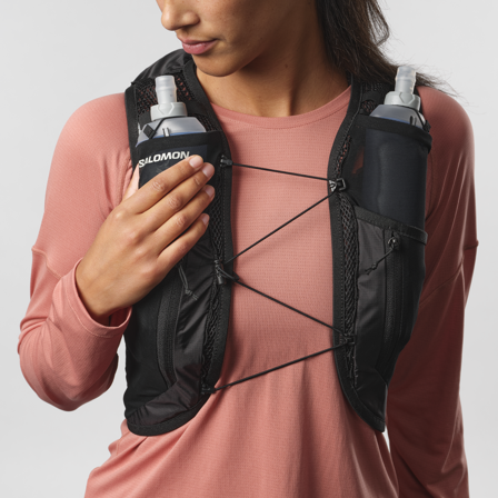 Salomon - Plecaki do biegania Torby i plecaki Active Skin 12 Women Set - Black / Metal