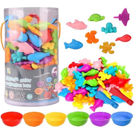 Sensorisk lekesett med havdyr for barn for læring [YJD]