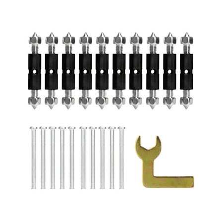 10 stk/sett veggbryterboks skiftenøkkel innendørs bryter seksords skrue skjult hemmelig veggbryterboks reparasjonsskrueholder stang
