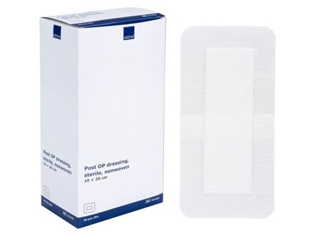 ABENA Förband PostOp 10x20cm 40/fp - Lyreco - Sjukvård och omsorg - Förband och fixering - Absorberande förband
