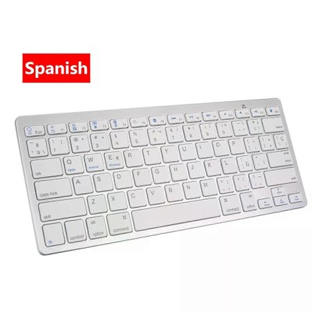 Ultratunt tangentbord portabelt 78 tangenter koreanskt spanskt tyskt tangentbord trådlöst bluetooth-kompatibelt tangentbord