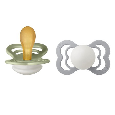 BIBS Supreme Sut GLOW Latex 2-pak Sage/ Cloud Str. 2, Børn & Forældre, Sutter, Latexsutter