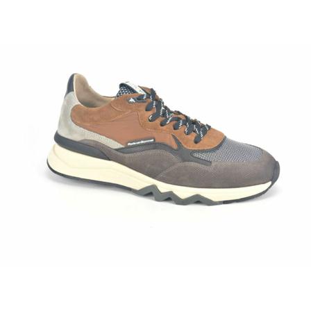 Floris van Bommel, Grijs + Cognac Runner N. Grijs, Heren, Maat:40 EU
