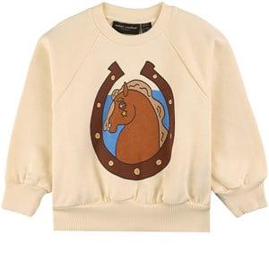 Mini Rodini Off white GOTS Horses Graphic Sweatshirt 116/122 cm - Jumpers and knitwear - 116/122 cm - White