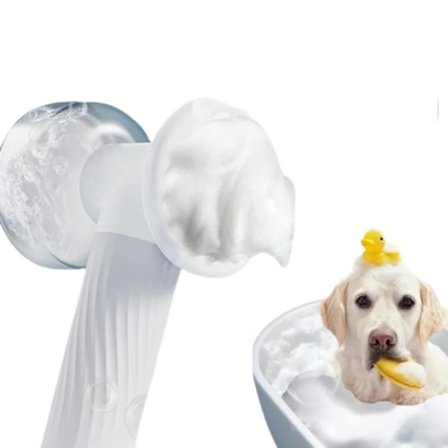 Automaattinen vaahtoava koira kylpy harja USB koira shampoo harjat lemmikki shampoo annostelija suihku pesuri