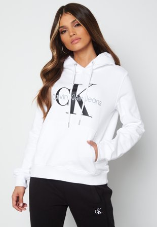 Calvin Klein Jeans Core Monogram Hoodie YAF Bright White Klær