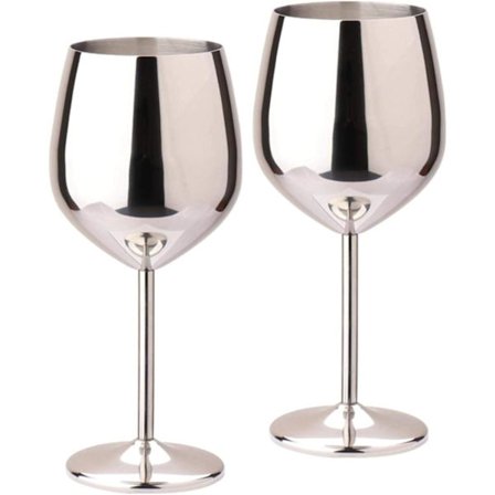 500 ml ruostumattomasta teräksestä valmistettu Maple Tint -viinilasi, metallinen jalkalasi, särkymätön valkoviinikoktail-lasi, BPA-vapaa