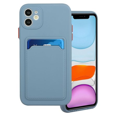 Card Holder Suojakuori For iPhone 12 / 12 Pro - Sininen