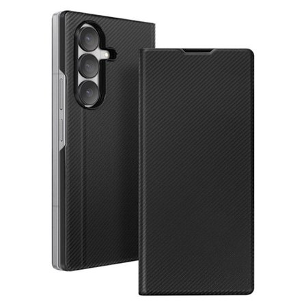 Foliofodral för Galaxy Z Fold 7 Texturerad Finish med Stödfunktion Svart