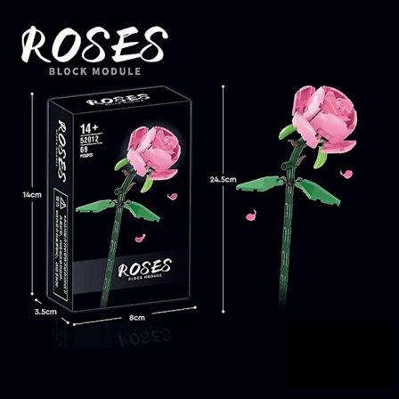 Rose Flower Building Block Flower Assembly Immortal Flower (FMY)