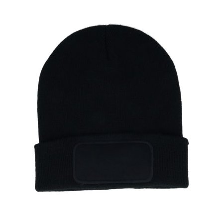 Beechfield - Svart cuff Beanie - Black Original Patch Cuff @ Hatstore
