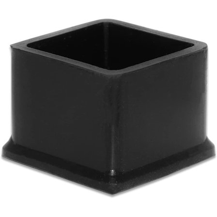 10 stk. tykke silikonebenhætter til firkantede stoleben, sort Flo