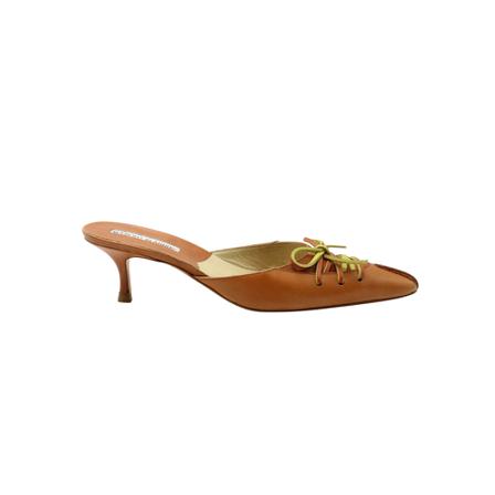 Manolo Blahnik Pre-owned Bow Pointed Toe Mules Brun, Dame Vintage Sko, Størrelse: 37 EU