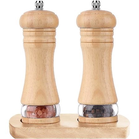 Peberkværn Manuel Saltkværn Trækrydderikværn Med Underkop Perfekt Hold Keramik