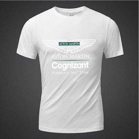 2023 ny Aston Martin T-shirt med printed AMF1 T-shirt med rund hals white2 120