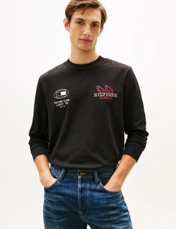 Tommy Hilfiger Modern Athleisure Ls Tee - Black - S