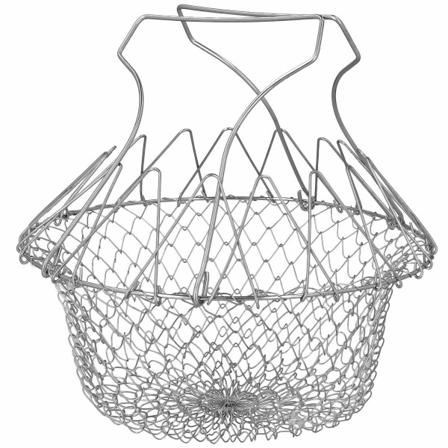 Laajennettava Friteerauskori Ruostumattomasta Teräksestä - 23 cm Silver