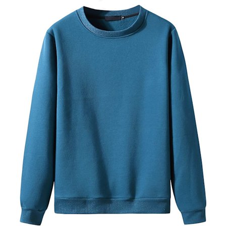 Herre Crew Neck Genser Fleeceforet Vinter Varm Pullover Langermet Topper