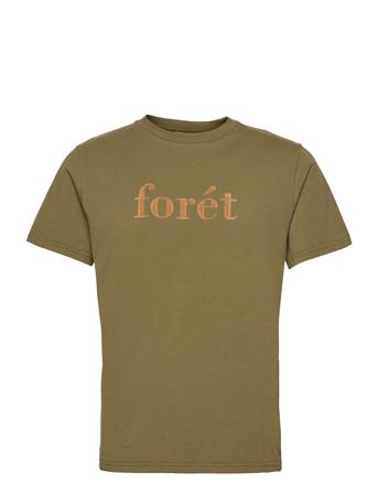 Resin T-Shirt - Fog/Dark Green T-shirts & Tops Short-sleeved Grön Forét