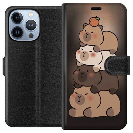 Yhteensopiva Lompakkokotelo Apple iPhone 13 Pro Capybara Kawaii Söpö Eläinhahmo