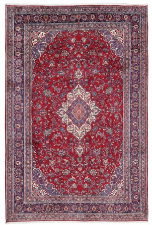 223X338 Tapis D'orient Hamadan Shahrbaf Rouge Foncé/Rose Foncé (Laine, Perse)