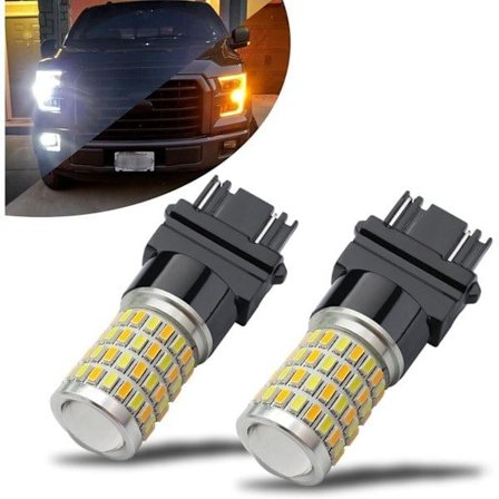 Superkirkkaat 3157 4157 3155 3457 Switchback LED-lamput projektorilla, korvaavat yhteensopivat päiväajovalojen/DRL:n ja suuntavilkkujen kanssa, 