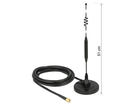 Delock 4G-antenne - støtter GSM, UMTS, Bluetooth, WLAN 2.4 GHz, ZigBee, DECT og Z-Wave