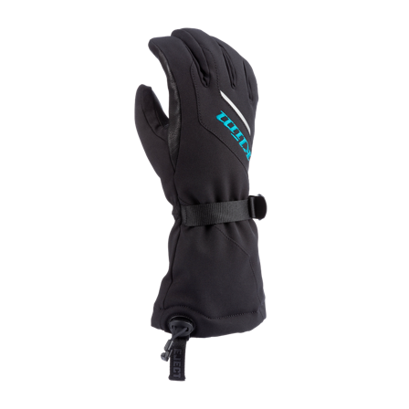 Handschoenen Dames Klim Ember Gauntlet Sneeuwscooter Zwart/Arctisch Groenblauw L