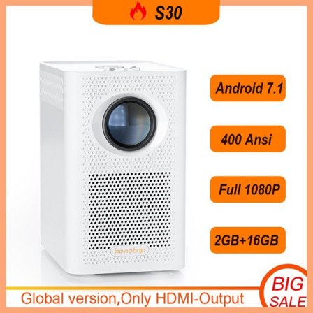 S Portable 1080P Home Theater Video LED Bluetooth Mini Projector Android 10.0 Projector