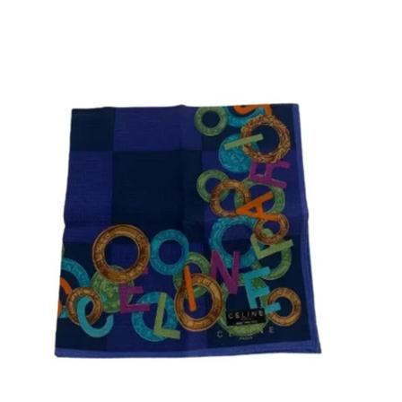 Celine Vintage, Pre-owned Fabric scarves Blauw, Dames, Maat:ONE Size