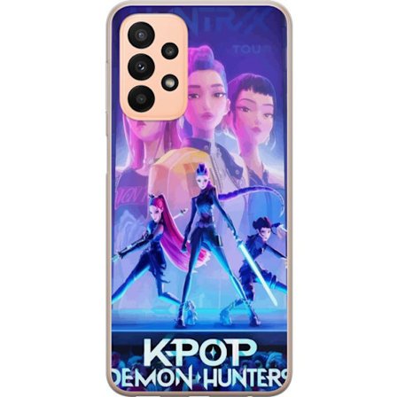 Kompatibel Mobilcover til Samsung Samsung Galaxy A23 K-Pop Demon Hunters handlingsmotive med futuristiske heltinder, neonlys og animeenergi, der skabe
