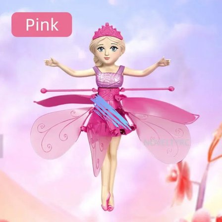 Lentävä nukke tanssiva simulaatiohelikopteri eleohjaus kone pyörivä lentävä lelu valaiseva lasten lelu lahja tyttöjen lelu (LGL)