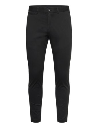 Mango Prato Cropped Tapered Chino Trousers - Black - 52